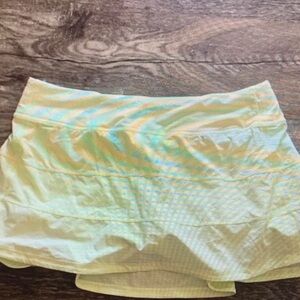 Pale yellow Athletic Lululemon Skort